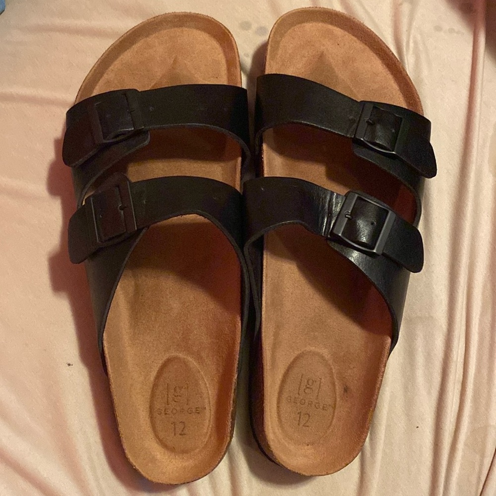 Cute black sandals , size 12 WIDE although it says just 12
